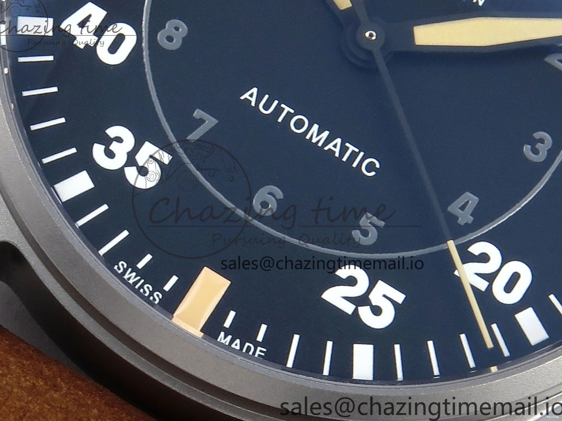 MIROTIME 0417 Big Pilot IW329701 M+F 1:1 Best Edition Black Dial on Brown Leather Strap MY RelaxedFit 7005